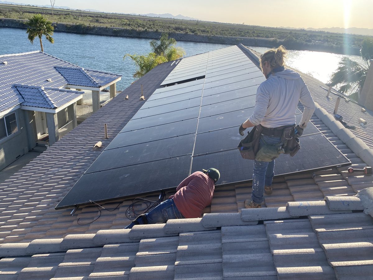 16.8 kW in Ehrenberg, AZ installed by Van Mierlo Builders and Solar